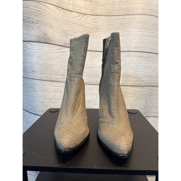 Jeffrey Campbell Taupe Snake Perfection Boots Size 38 - Picture 3 of 6